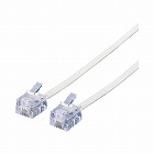 スリムモジュラーケーブル６極４芯　１ｍ　ホワイト