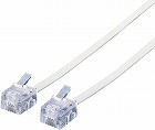 スリムモジュラーケーブル６極４芯　５ｍ　ホワイト