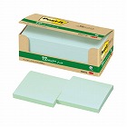 ポストイット　再生紙ノート　７５×７５　緑１０冊