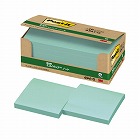 ポストイット　再生紙ノート　７５×７５　緑１０冊