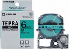 テプラ　ＰＲＯテープ　パステル緑色６ｍｍ　黒字×５