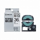 テプラ　ＰＲＯテープ　白ラベル３６ｍｍ　黒文字×５
