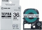 テプラ　ＰＲＯテープ　透明ラベル３６ｍｍ　黒字×５