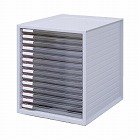 超浅型レターケース１４段　ホワイト