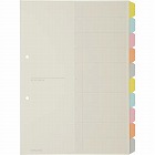 カラー仕切カード　Ａ４縦　２穴　１０山　３０組