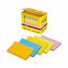 ポストイット　強粘着　７５×１２７ネオン混色１０冊