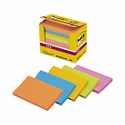 ポストイット　強粘着　７５×１２７ネオン混色１０冊