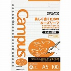 ルーズリーフＡ５　さらさら７ｍｍドット１００枚×５