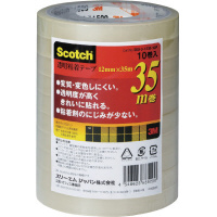 スコッチ　透明粘着テープ　１２ｍｍ幅×３５ｍ１０巻