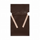 梨地ポリ巾着袋（底マチ付）　ブラウン　Ｓ　２０枚