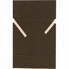 梨地ポリ巾着袋（底マチ付）　ブラウン　Ｍ　２０枚