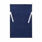 梨地ポリ巾着袋（底マチ付）　ネイビー　Ｍ　２０枚