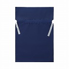 梨地ポリ巾着袋（底マチ付）　ネイビー　Ｌ　２０枚