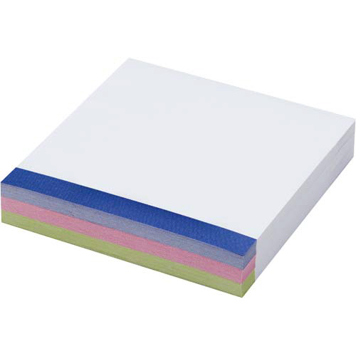 ミシン目入ふせん75×75色帯3色 150枚