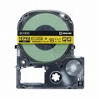 テプラＰＲＯテープはがせるラベル黄色黒字１８ｍｍ