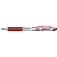 ノック式ボールペン　ジムノック０．５ｍｍ　赤１０本