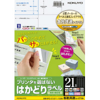 はかどりラベル　Ａ４　２１面　各社共通　１００枚