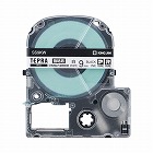 テプラＰＲＯテープ　強粘着白ラベル９ｍｍ黒文字×５