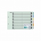 カラー仕切カード　Ａ４横　６山　１０組
