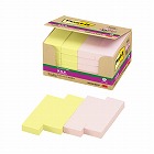 ポストイット強粘着７５×２５　パステル黄・桃２０冊