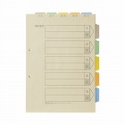 カラーインデックス　２穴　５山（上山つき）　５組