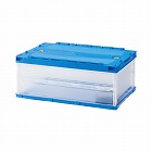 薄型軽量オリコン　３０Ｌ　フタ一体型　半透明