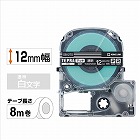 テプラ　ＰＲＯテープ　透明つや消し　１２ｍｍ白文字