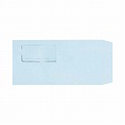 窓付封筒　長３　ブルー　８０ｇ　１００枚入