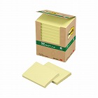 ポストイット　再生紙ノート　７５×１００　黄１２冊
