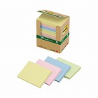 ポストイット　再生紙ノート７５×１００　混色１２冊
