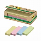 ポストイット　再生紙ふせん　７５×２５　混色２４冊
