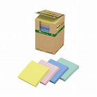 ポストイット　再生紙ノート　７５×７５　混色２４冊