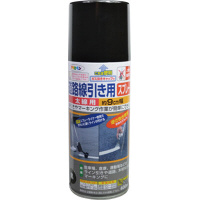 道路線引き用スプレー太線用　黒色　４００ｍｌ　６本