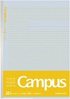 学習罫キャンパスセミＢ５（図表罫６ｍｍ）　黄　５冊