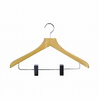 木製ハンガー　木と生活　クリップ　ナチュラル　５本