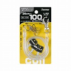 コイルキーチェーン　ロング　透明