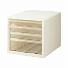 レターケース　浅型３段深型１段　ホワイト