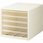 レターケース　浅型５段　ホワイト