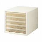 レターケース　浅型５段　ホワイト　３個入