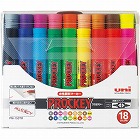 水性マーカー　プロッキー　太・細　１８色セット