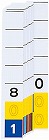 カラーナンバー見出し紙＜ＴＤ３桁＞　８０１‐０００