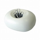 クリップケース　ゼムクリップ５０ｇ付き　ホワイト
