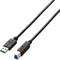 ＵＳＢ３．０ケーブル（Ａ‐Ｂ）　１ｍ　ブラック