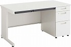 ピクサ２Ｄ７００片袖机Ｗ１４００　ナチュラルグレー