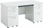 ピクサ２Ｄ７００両袖机Ｗ１４００　スノーホワイト