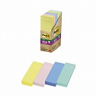 ポストイット強粘着７５×２５　パステル混色　５冊