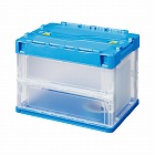 薄型軽量オリコン　２０Ｌ　フタ一体型　半透明