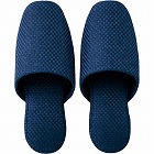 プリペラ柄スリッパ　ネイビーブルー