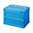 薄型軽量オリコン　２０Ｌ　フタ一体型　ブルー１０個