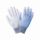 ウレタン背抜き手袋　ブルーＬ　１０双入